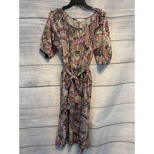 Joie De Vivre Paisley Floral Belted Dress Size XL